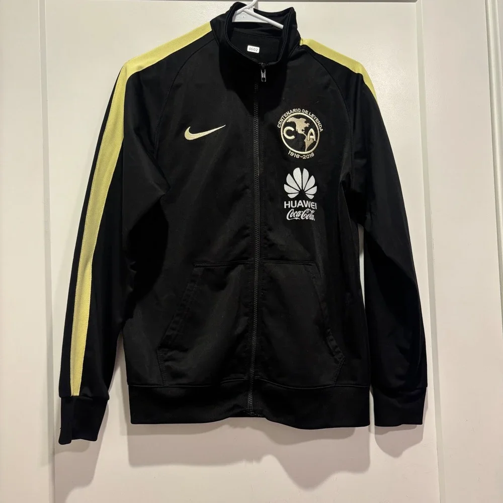 Nike Club America Centenario 100 Anos Track Jacket Black Yellow Mens Small